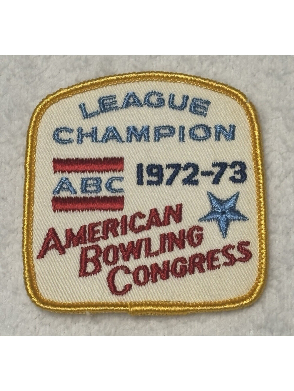 Vtg 1972-1973 LEAGUE CHAMPION American Bowling Congress ABC Bowling Patch